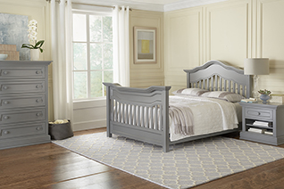 Millbury Full Size Bed Collection in Moon Grey Finish