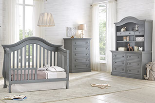 Davenport Toddler Bed Collection in Moon Grey Finish