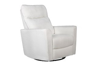 Crosby Upholstered Comfort Rocker Glider in White